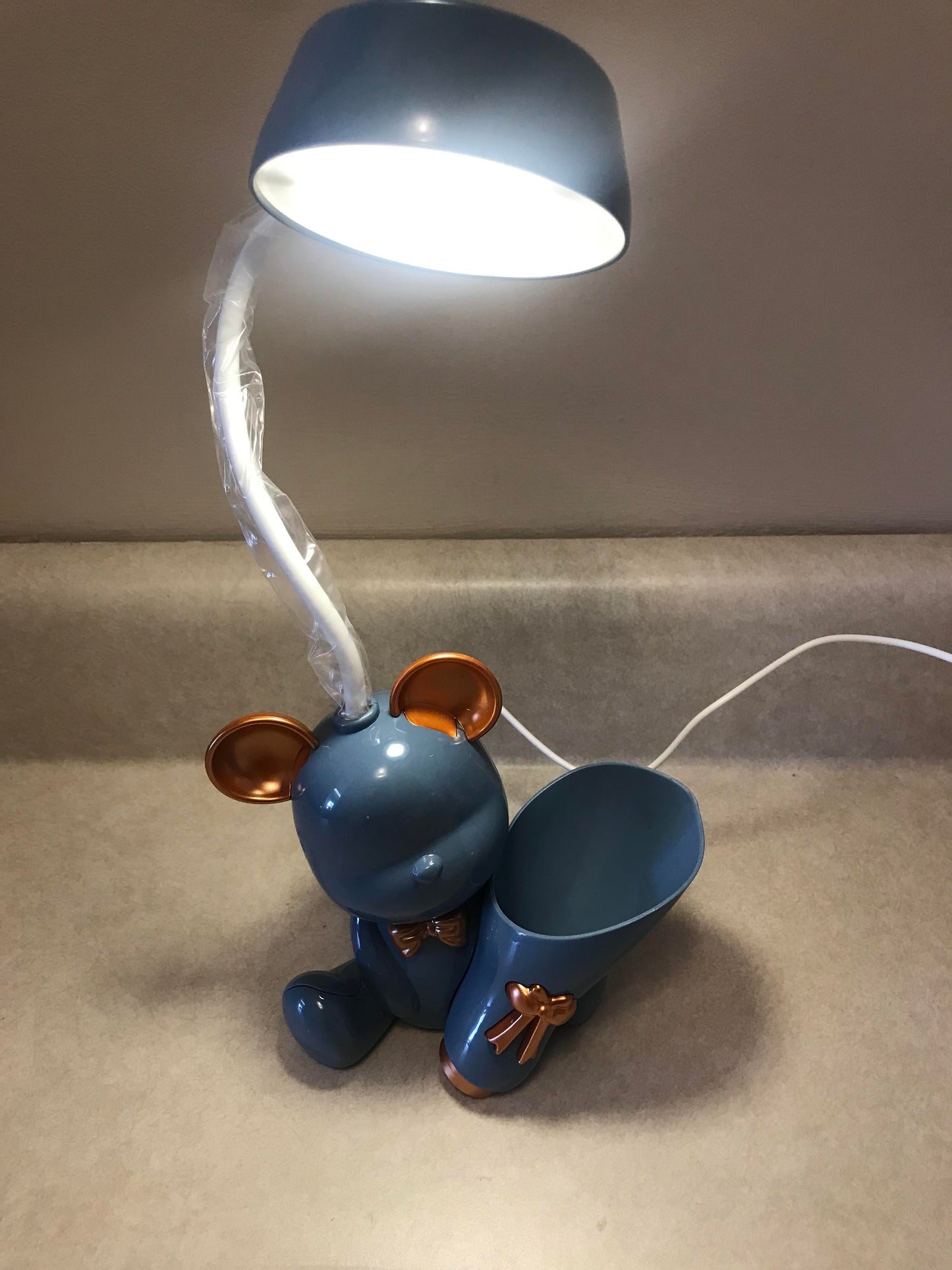 Teddy Holds It Steady Lamp