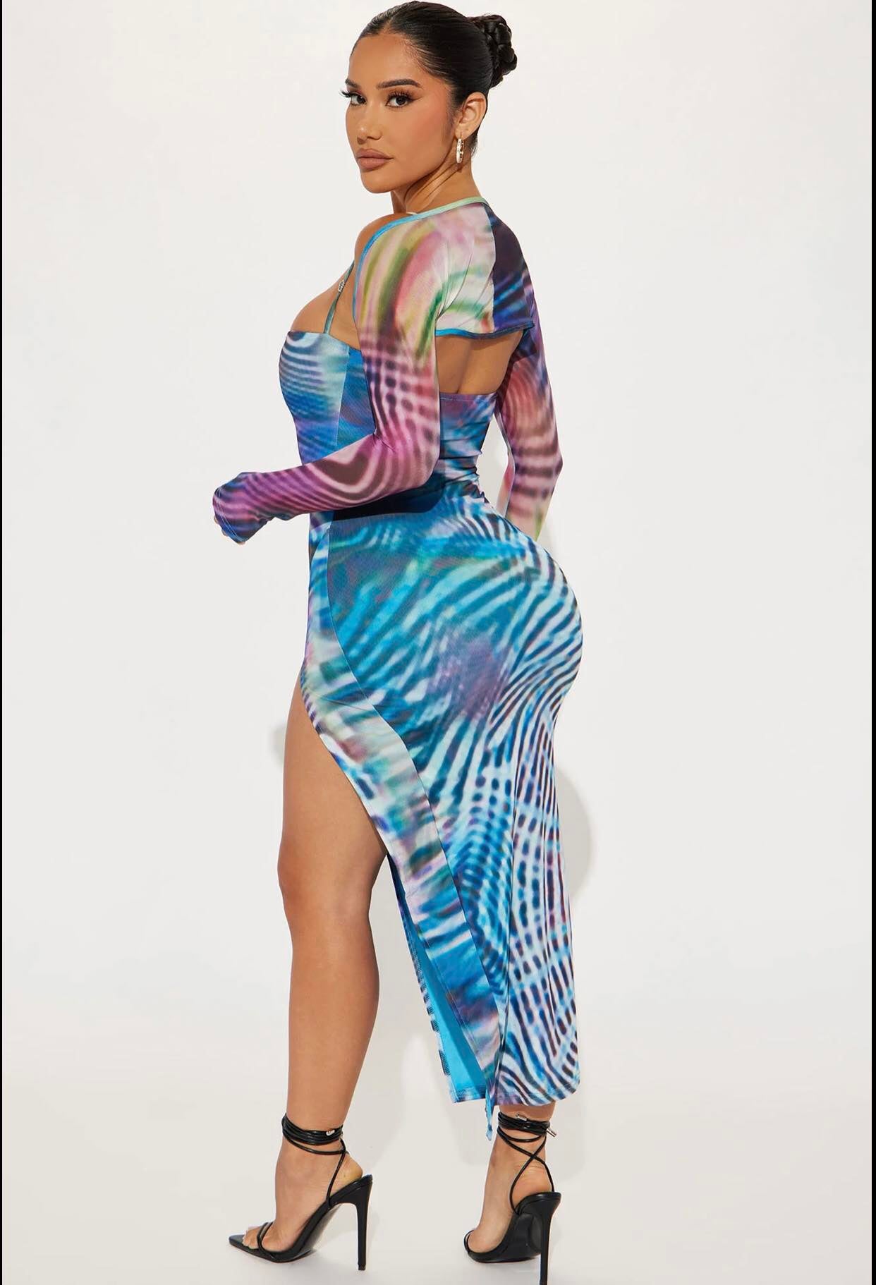 WATER COLOR WAVE DRESS